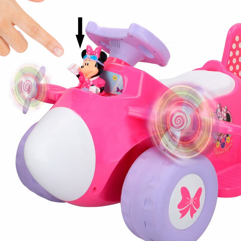Juguetes Exterior Niños: Avioneta Eléctrica Minnie Mouse 6V Rosa
