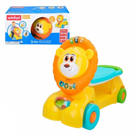 Correpasillos infantil Winfun León 3 en 1 Luz y Sonido