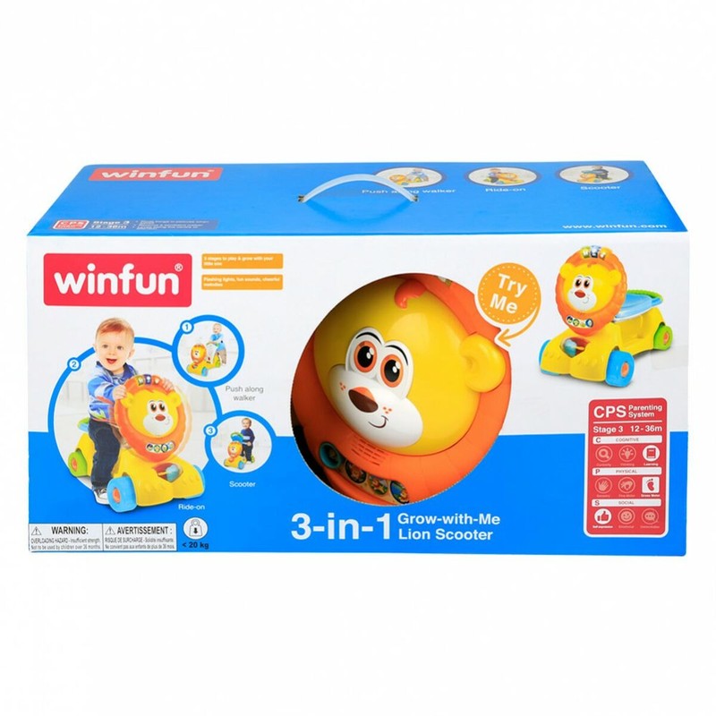 Correpasillos infantil Winfun León 3 en 1 Luz y Sonido