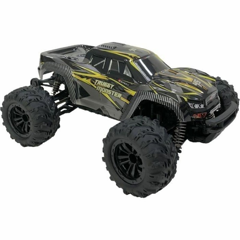 Coche Silverlit Truggy Monster en una pista coches improvisada