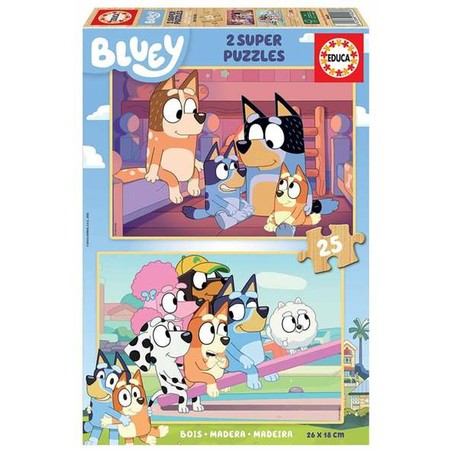 Puzzle Infantil Bluey - Set Doble de 25 Piezas - Compra online en MegaJuguetes