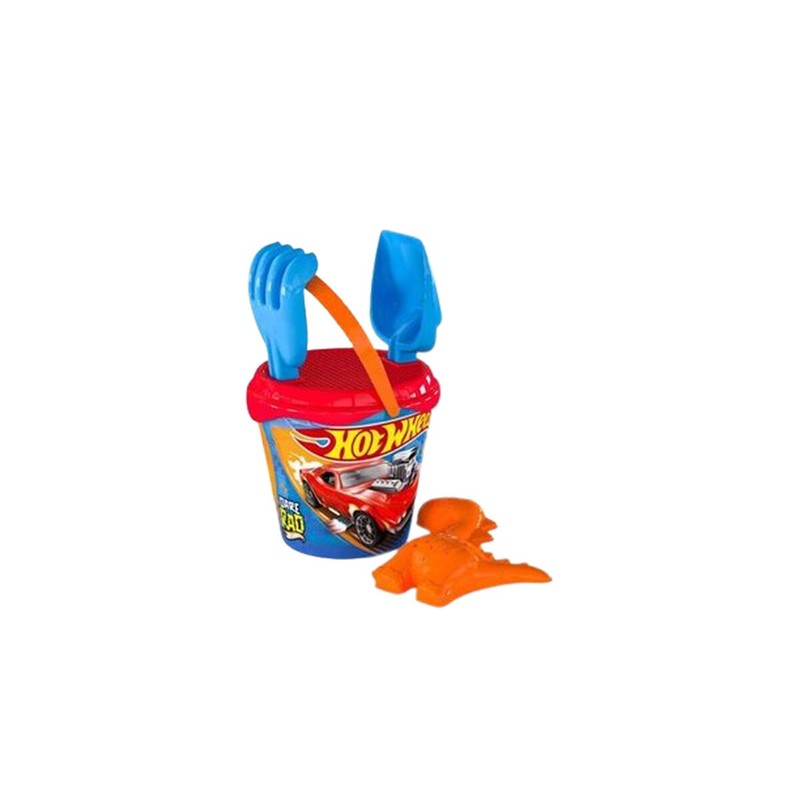 Juguetes exterior niños Hot Wheels: Cubo de Playa Ø 14 cm - Compra online en MegaJuguetes