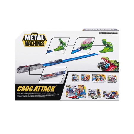 Coches Juguete Niños Zuru Metal Machines Pista Lanzadora Croc Attack