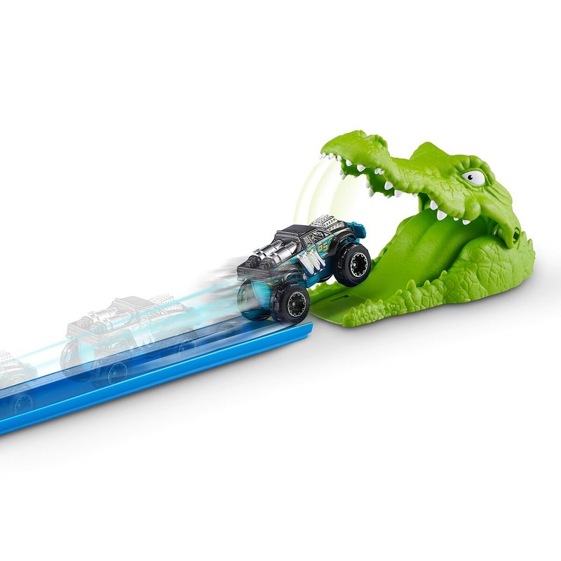 Coches Juguete Niños Zuru Metal Machines Pista Lanzadora Croc Attack