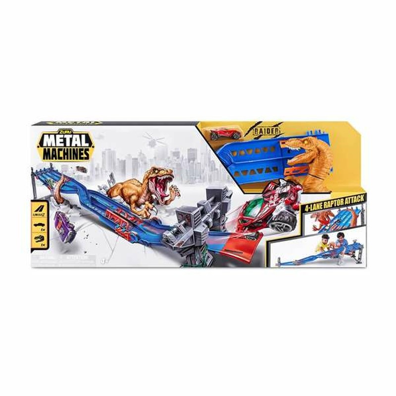 Coches Juguete Niños: Pista de Carreras Zuru Metal Machines Raptor Attack