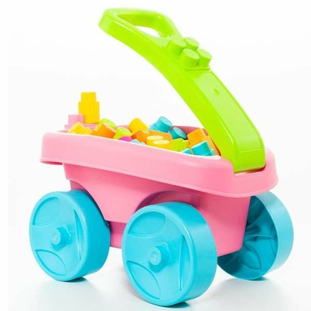 Bloques de Construcción para Niños Moltó Carrito Rosa 20 Piezas - Compra online en MegaJuguetes