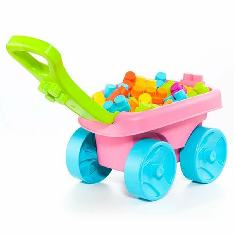 Bloques de Construcción para Niños Moltó Carrito Rosa 20 Piezas