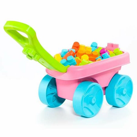 Bloques de Construcción para Niños Moltó Carrito Rosa 20 Piezas