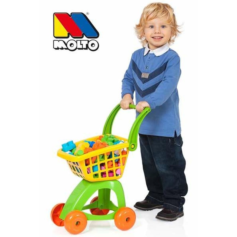 Juego Simbólico Niños: Carro de Compra Moltó con Bloques