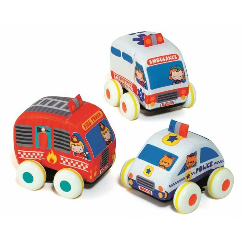 Coches Juguete Niños Moltó: Set 3 Vehículos de Fricción