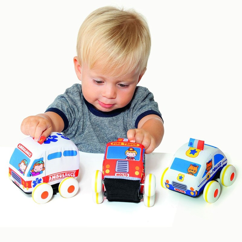 Coches Juguete Niños Moltó: Set 3 Vehículos de Fricción