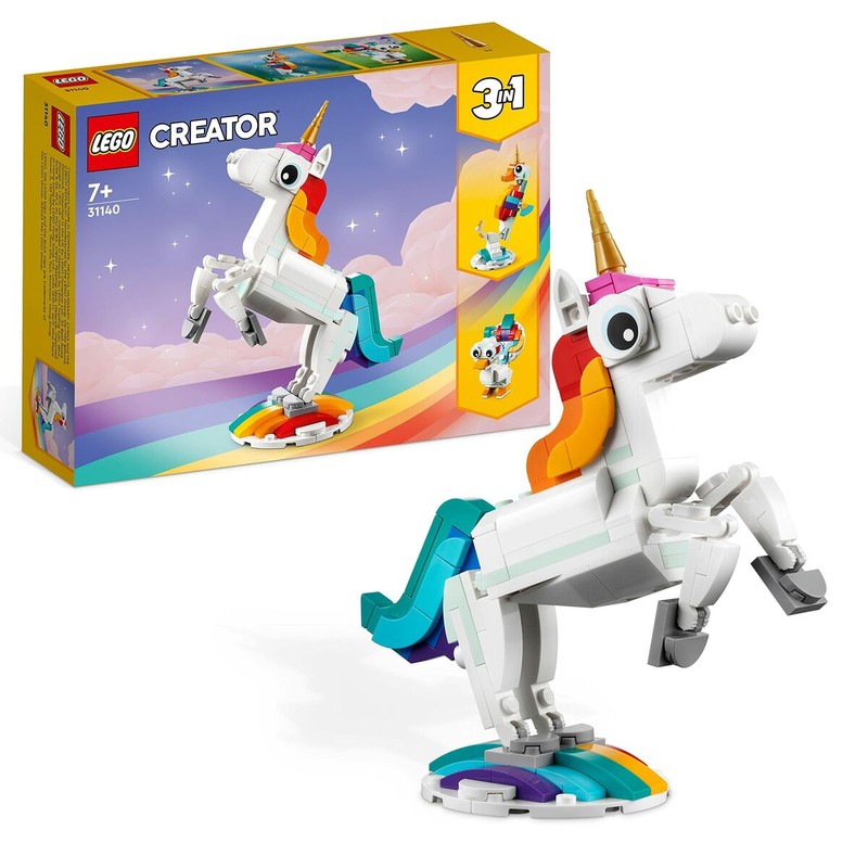 Juguetes Construcción Niños LEGO Creator Unicornio Mágico 3 en 1 - Compra online en MegaJuguetes