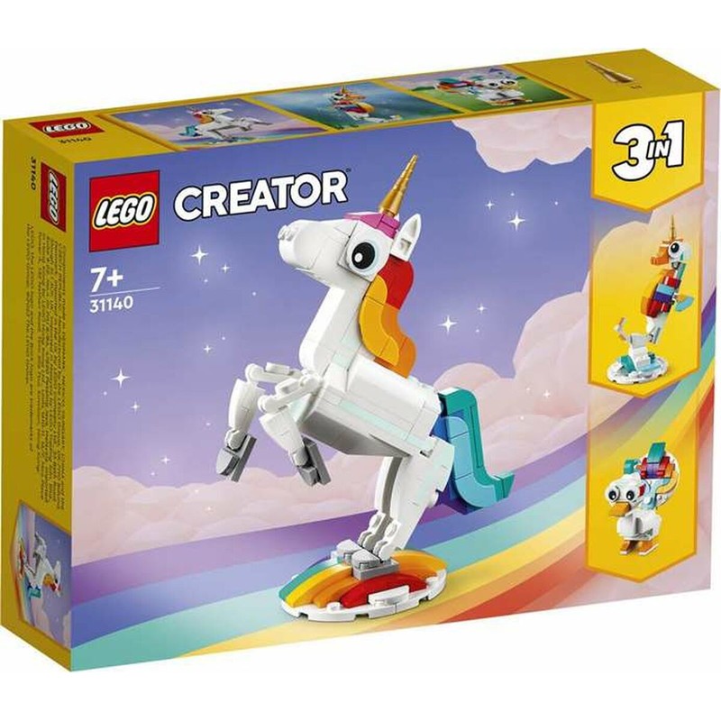 Juguetes Construcción Niños LEGO Creator Unicornio Mágico 3 en 1