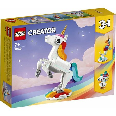 Juguetes Construcción Niños LEGO Creator Unicornio Mágico 3 en 1