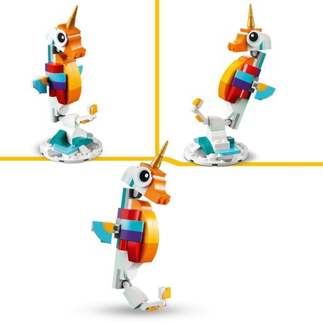 Juguetes Construcción Niños LEGO Creator Unicornio Mágico 3 en 1