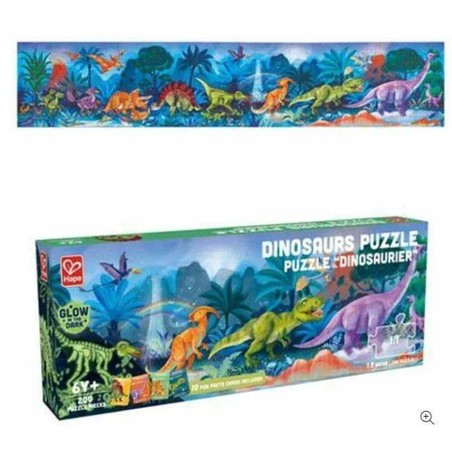 Puzzle Infantil Hape Dinosaurio 200 Piezas Brilla Oscuridad