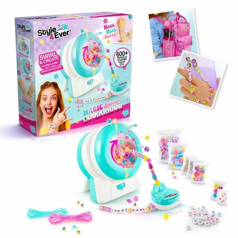 Detalle de abalorios de colores para kit pulseras niñas