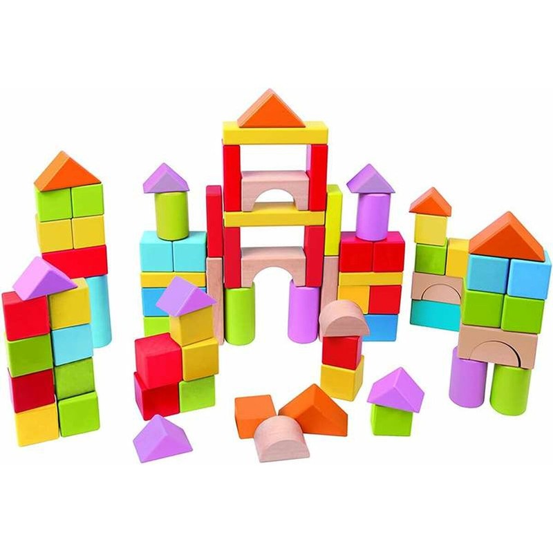 Juguetes Construcción Niños Hape - Set de Bloques de Madera 101 Piezas