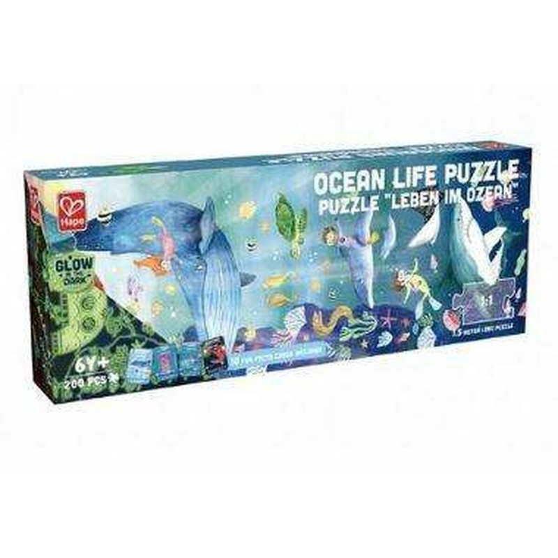Puzzle Infantil Hape Marino - 200 Piezas que Brillan - Compra online en MegaJuguetes