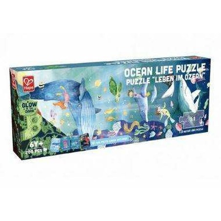 Puzzle Infantil Hape Marino - 200 Piezas que Brillan - Compra online en MegaJuguetes