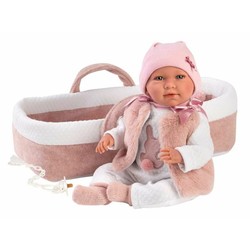 Muñecas Niñas: Muñeco Bebé Llorens Mimi Rosa 40 cm Capazo - Compra online en MegaJuguetes