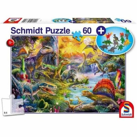 Puzzle infantil Schmidt Spiele Dinosaurs Figuras 60 Piezas - Compra online en MegaJuguetes