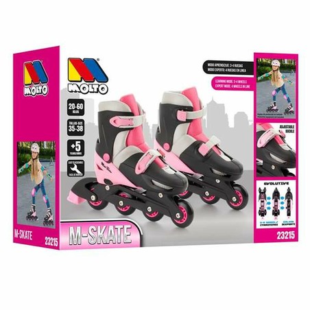 Juguetes Exterior Niños: Patines Moltó Rosa Ajustables 35-38
