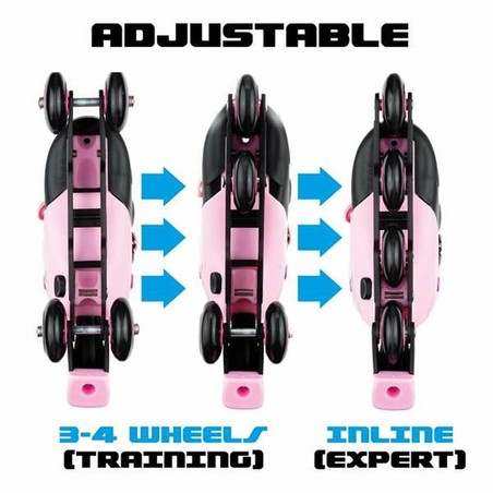 Juguetes Exterior Niños: Patines Moltó Rosa Ajustables 35-38