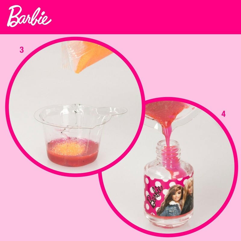 Kit Maquillaje Barbie Studio Color Change Esmalte Uñas 15 Piezas