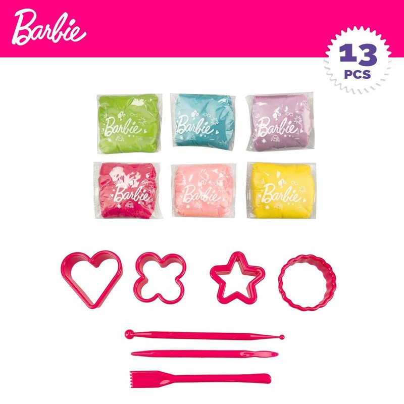Manualidades Niños: Juego Creativo Plastilina Barbie Mochila 14 Piezas