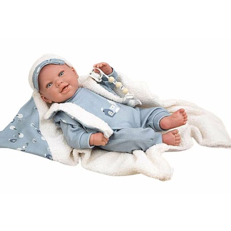 Muñecas Niñas: Bebé Arias Bruno 45 cm con Chupete y Manta - Compra online en MegaJuguetes