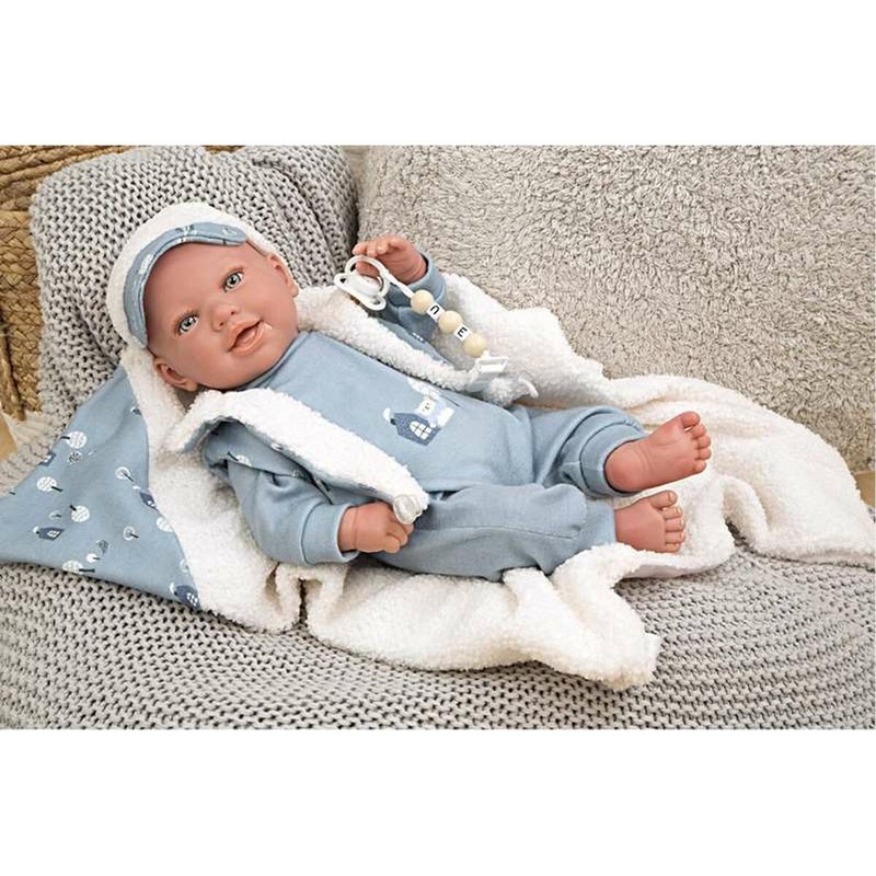Muñecas Niñas: Bebé Arias Bruno 45 cm con Chupete y Manta