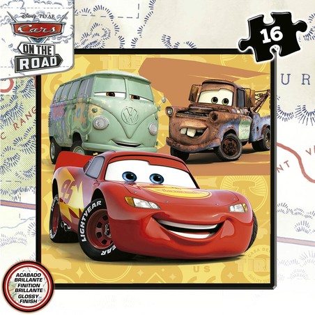 Puzzle Infantil Cars: Set 4 Puzzles On the Road 73 Piezas