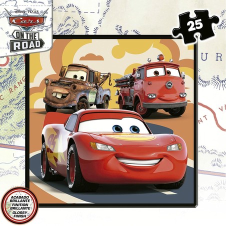 Puzzle Infantil Cars: Set 4 Puzzles On the Road 73 Piezas