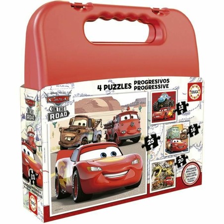 Puzzle Infantil Cars: Set 4 Puzzles On the Road 73 Piezas