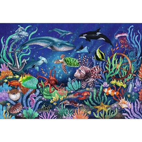Puzzle infantil Ravensburger Colorful Marine World 500 Piezas