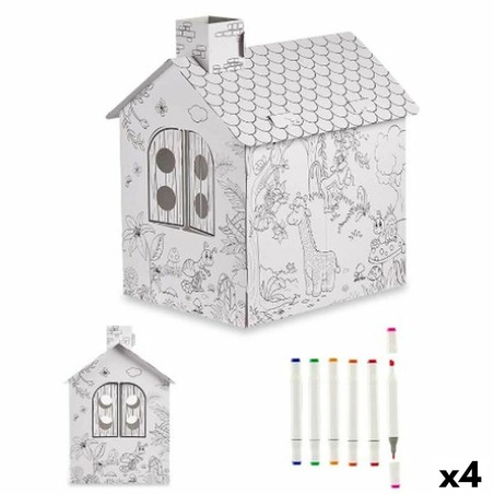 Manualidades Niños Pincello: Juego de Casas de Papel (4 Unidades) - Compra online en MegaJuguetes