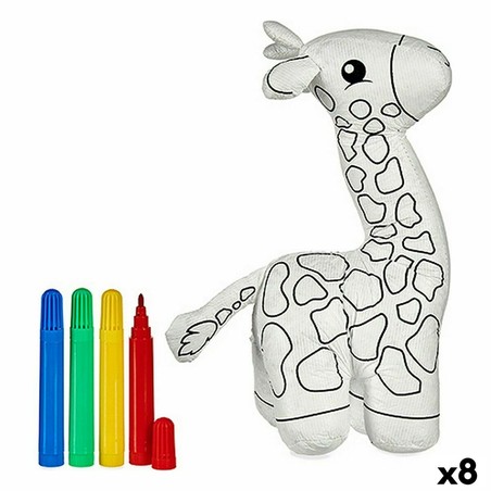 Manualidades Niños: Peluche Jirafa Pincello para Colorear (8 Unidades) - Compra online en MegaJuguetes