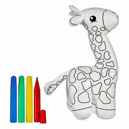 Manualidades Niños: Peluche Jirafa Pincello para Colorear (8 Unidades)