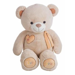 Peluches Niños BigBuy Kids Valentin Oso Beige 140 cm - Compra online en MegaJuguetes
