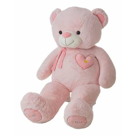 Peluches Niños: Oso Rosa Valentin Gigante 100cm - Compra online en MegaJuguetes