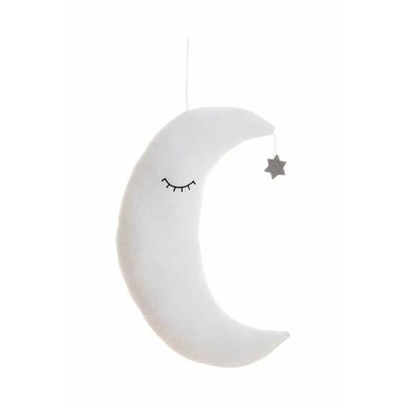 Juguetes construcción niños Cojín Luna Blanco - BigBuy Kids