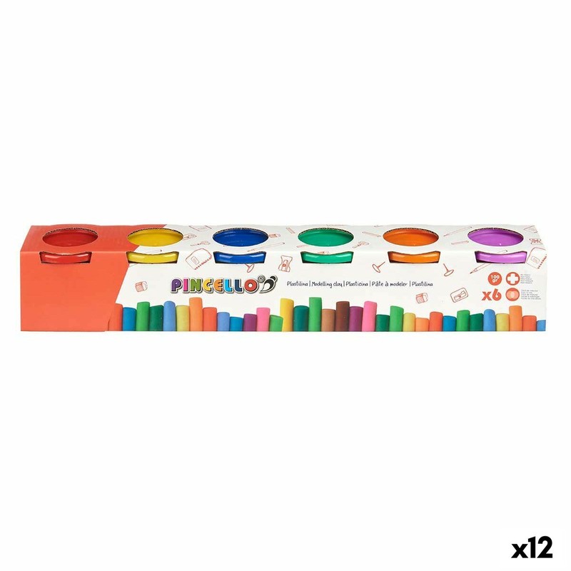Manualidades Niños: Juego Plastilina Pincello Colores (12 Unidades) - Compra online en MegaJuguetes