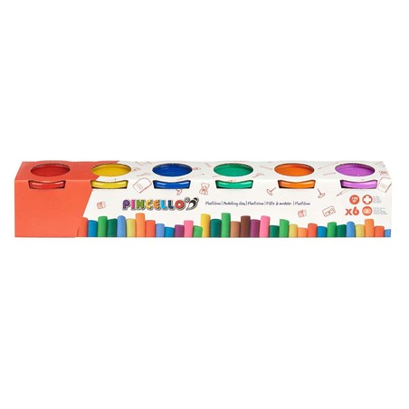 Manualidades Niños: Juego Plastilina Pincello Colores (12 Unidades)