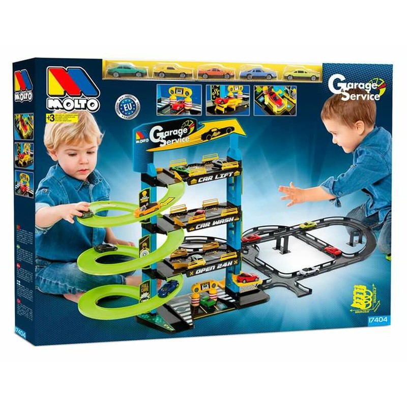 Coches Juguete Niños: Pista de Carreras Moltó 3 Niveles