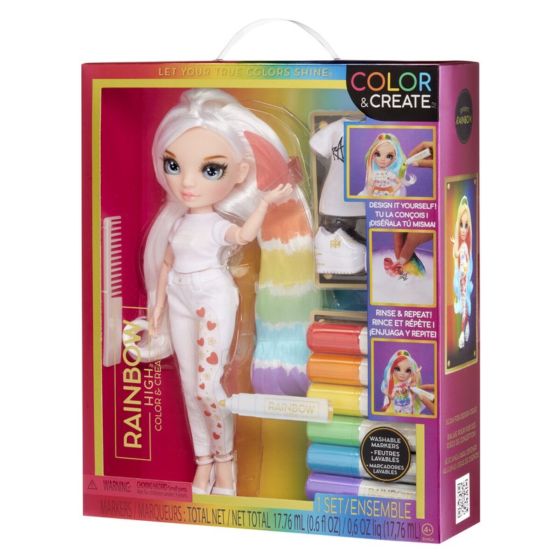 Muñecas Niñas Rainbow High Color & Create 22 cm - ¡Crea tu Estilo!