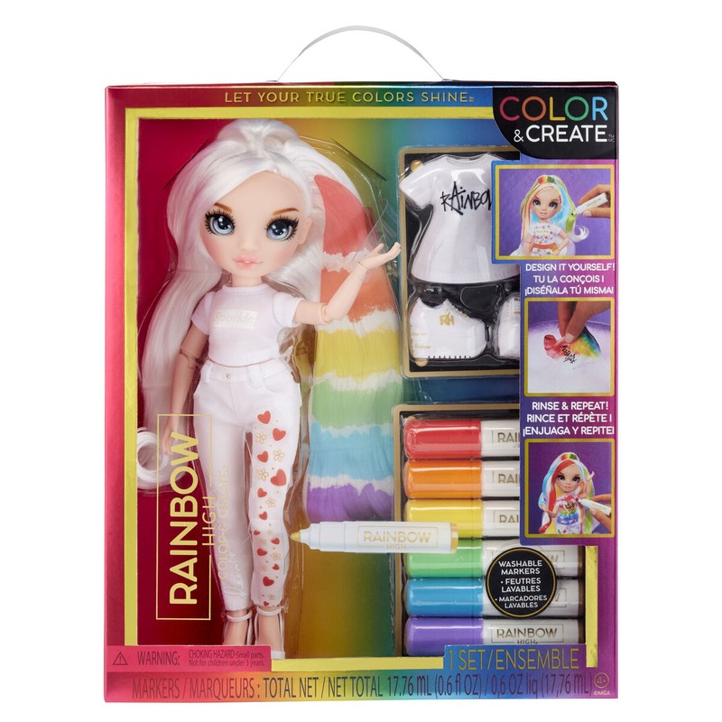 Muñecas Niñas Rainbow High Color & Create 22 cm - ¡Crea tu Estilo!