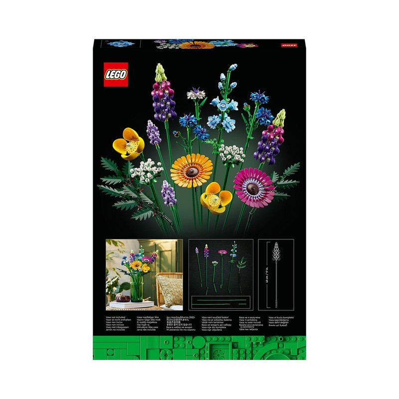 Juguetes Construcción Niños Lego Icons Bouquet Flores Silvestres