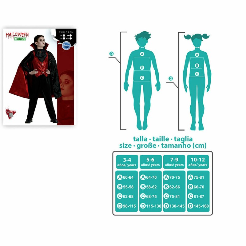 Disfraces Niños: Disfraz Vampiro Rojo BigBuy Carnival