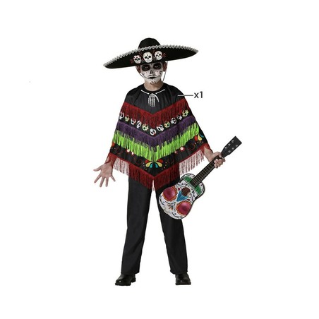 Disfraces Niños Esqueleto Poncho Negro - BigBuy Carnival - Compra online en MegaJuguetes